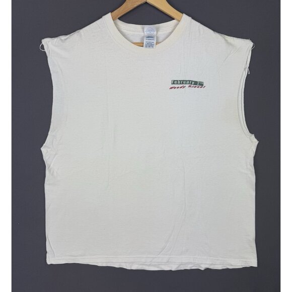 Vintage Y2K Happy Woodchuck Day Draft Cider Amber Alcohol Beer White Promo XL - Picture 2 of 11